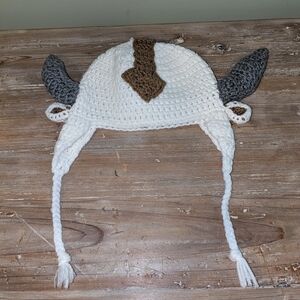 ATLA Appa Skybison Handmade Knit Cap With Horns And Tassels